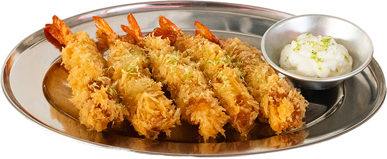 Gambas panées japonaise, Sauce Mayo Combava
