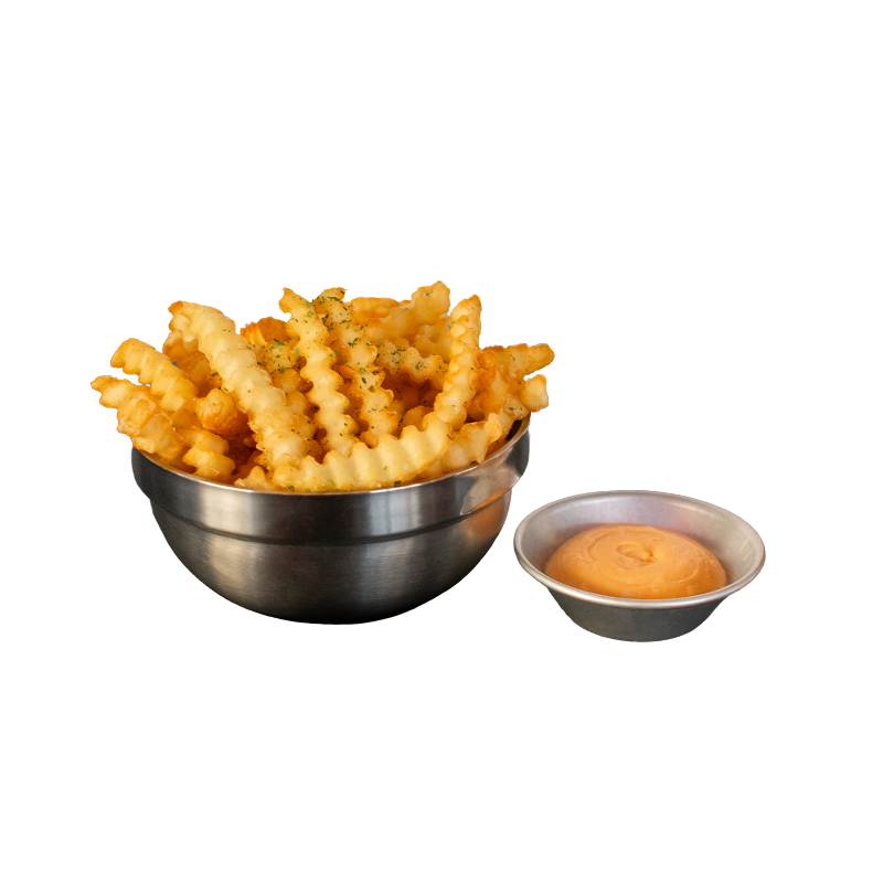 Fries Furikake, Crinkle-cut, Sauce BANG BANG