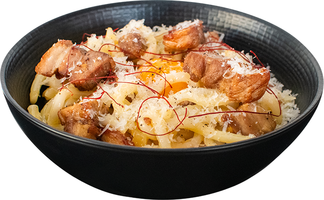 Udon carbonara